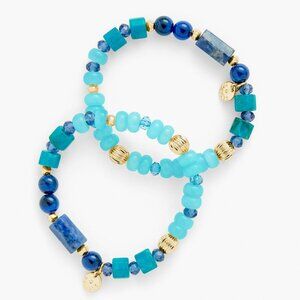 NEW TALBOTS - Mixed Bead Stretch Bracelet Set